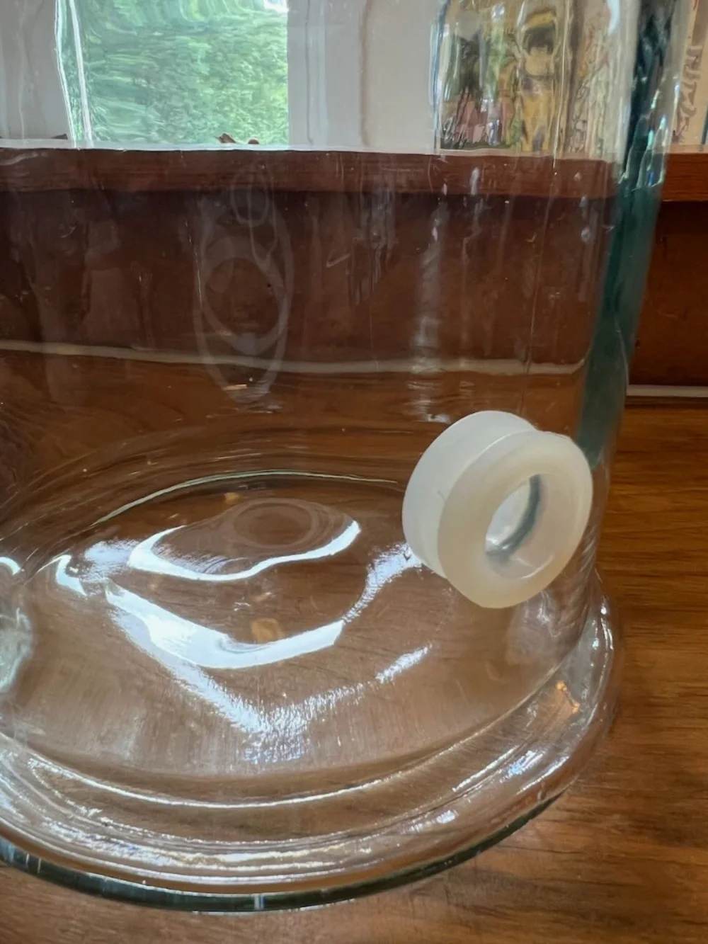 Vintage Large Glass Beverage Dispenser Jar with Lid and Spigot